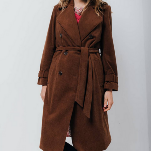 manteau marron velours